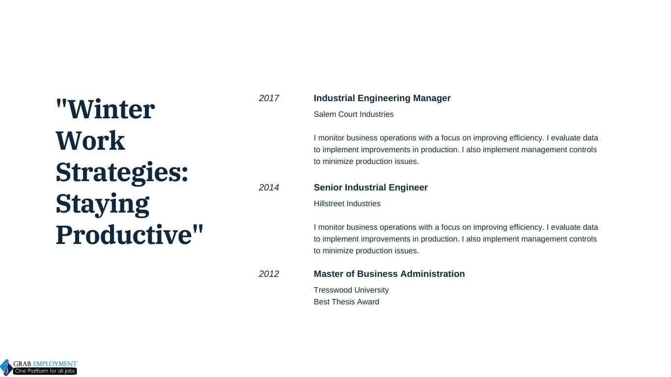 Winter Work Strategies Staying Productive-grabemploymnent