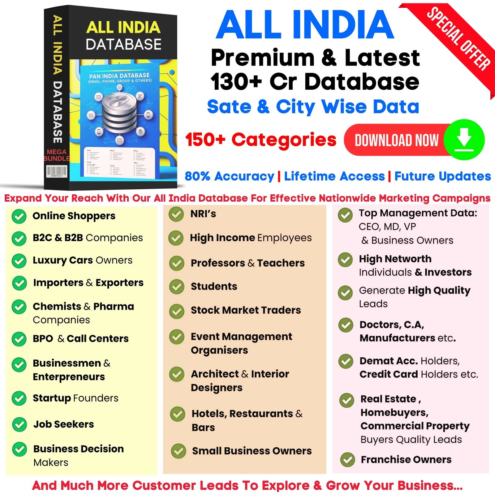 ALL INDIA Leads Database Bundle 1 ALL INDIA Leads Database Bundle
