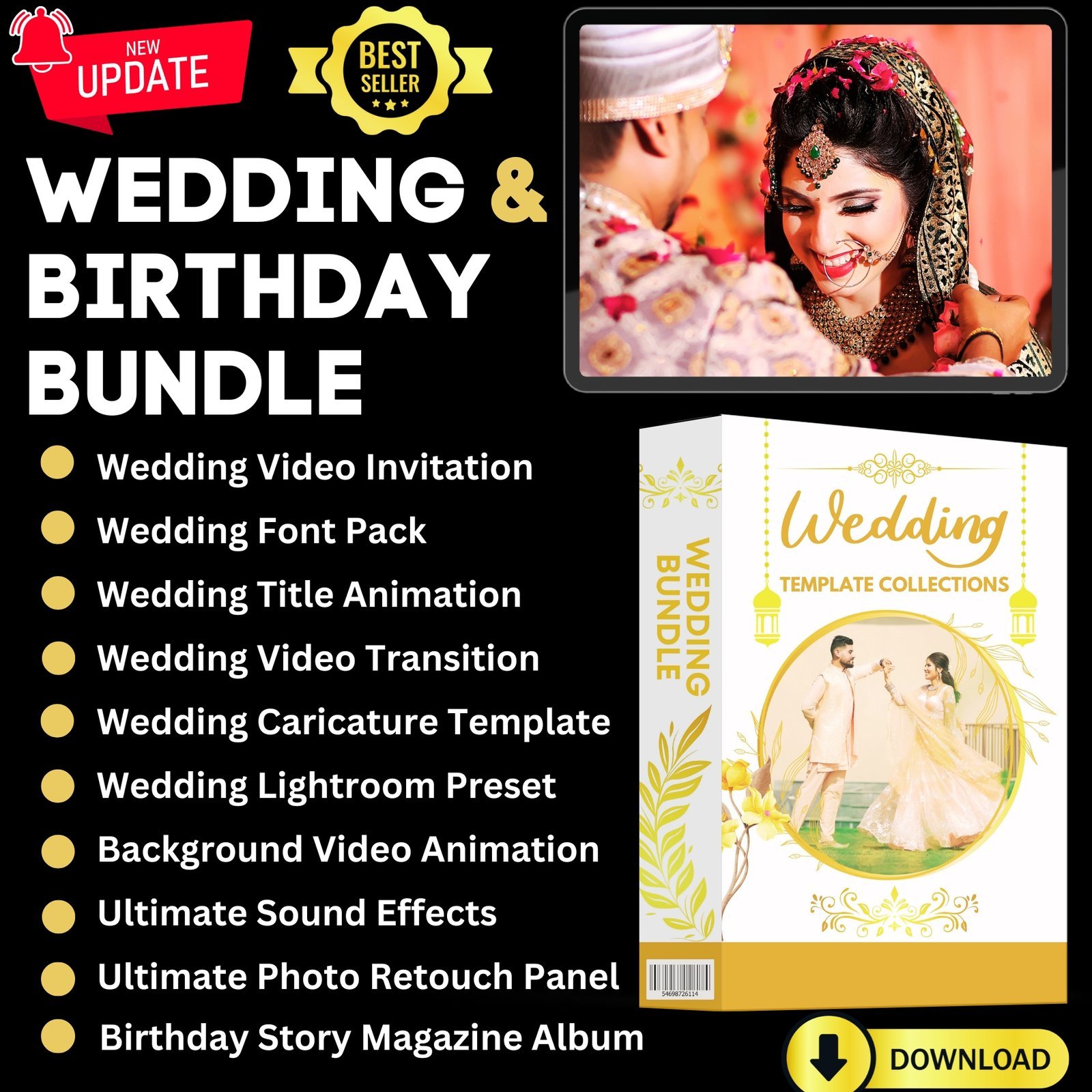 Wedding & Birthday Template Collection - Mega Bundle 1 Wedding & Birthday Template Collection - Mega Bundle