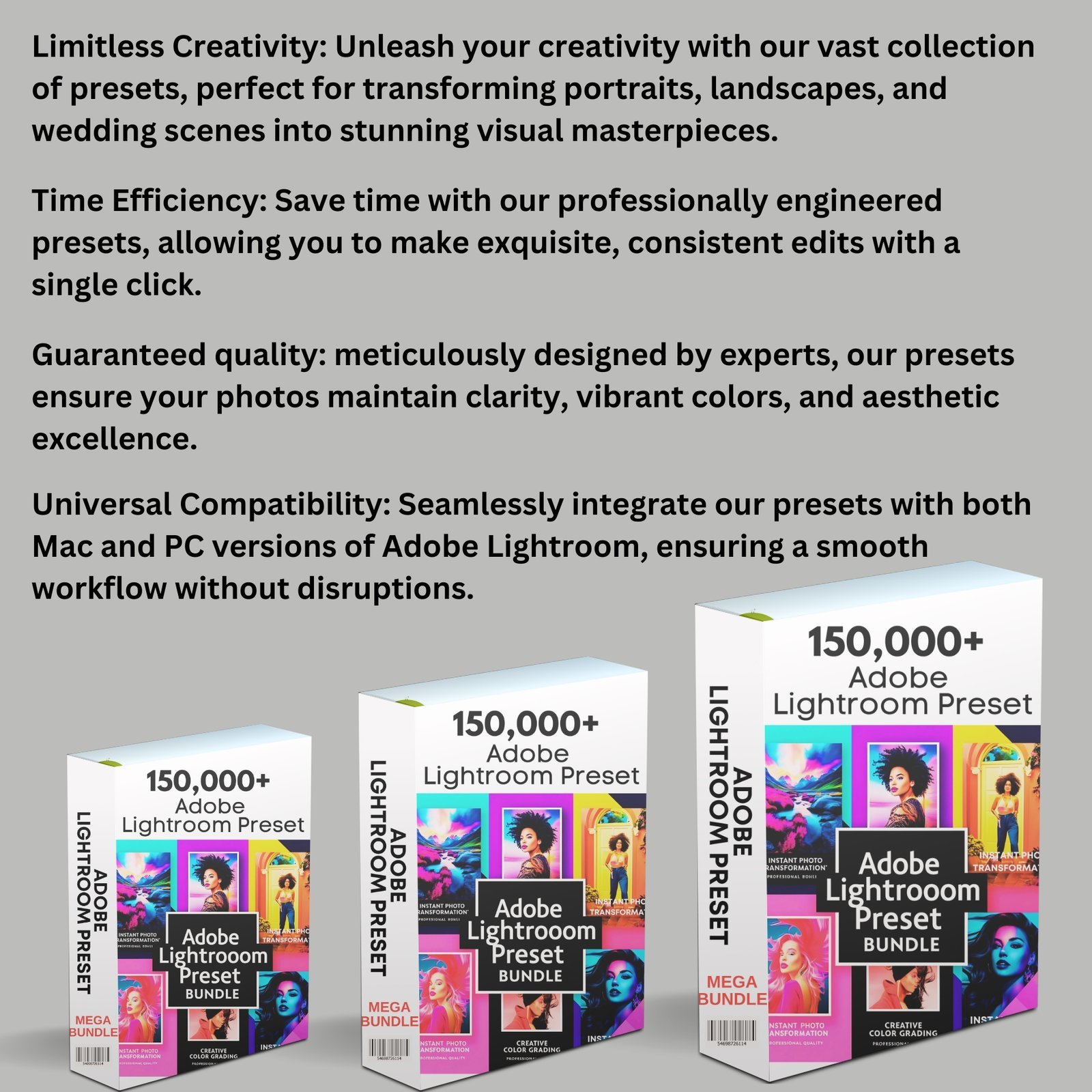 150,000 Ultimate Lightroom Presets Mega Bundle - Premium Quality 3 150,000 Ultimate Lightroom Presets Mega Bundle - Premium Quality