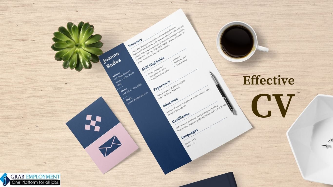 The Art of a Concise, Effective CV-grabemployment